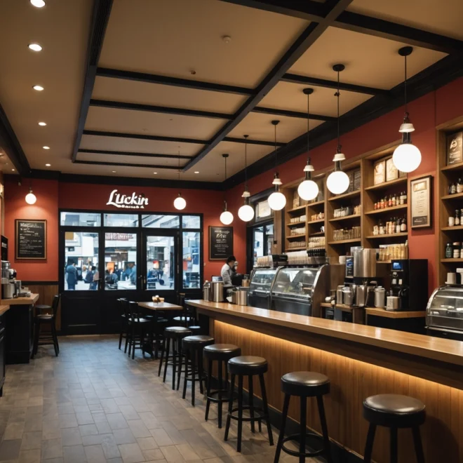 东方广场的3家瑞幸连锁吸客特点