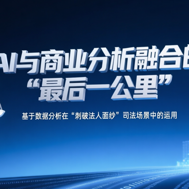 AI与商业分析融合：基于数据分析在“刺破法人面纱”司法场景中的运用
